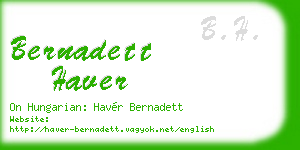 bernadett haver business card