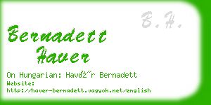 bernadett haver business card